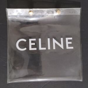 Celine Clear PVC/ Plastic Pouch 8" x 8"